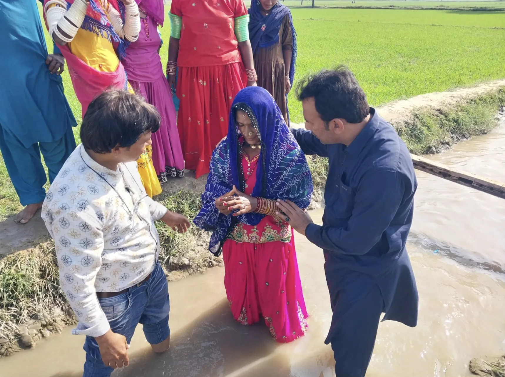 Celebration after baptism