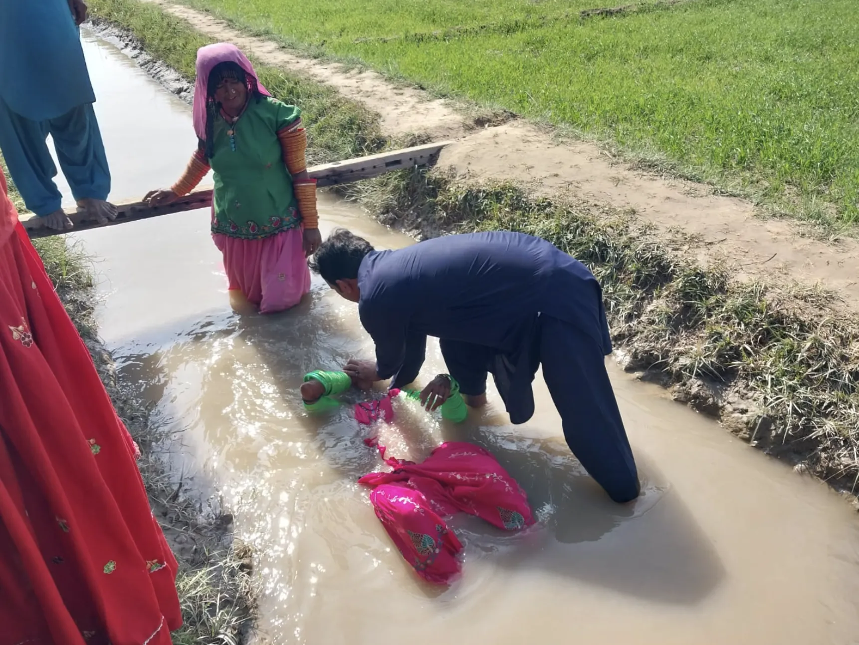 Baptism ceremony in progress