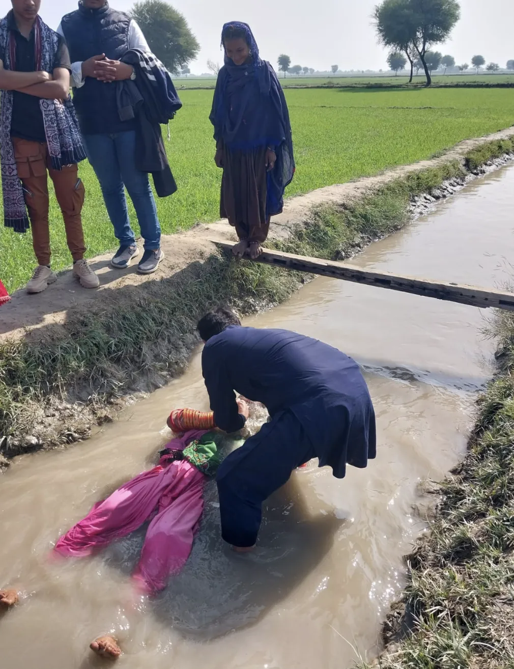 Community gathering for baptism